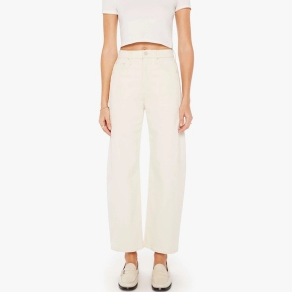 MOTHER SUPERIOR half Pipe Barrel Act Natural Ankle Jeans Size 25 - Picture 3 of 13